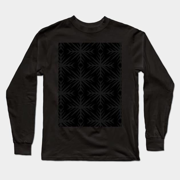 black spikes pattern design Long Sleeve T-Shirt by Spinkly